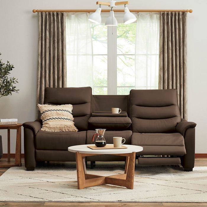 3P ELECTRIC SOFA N-BELIEVA 3 LEATHER BR