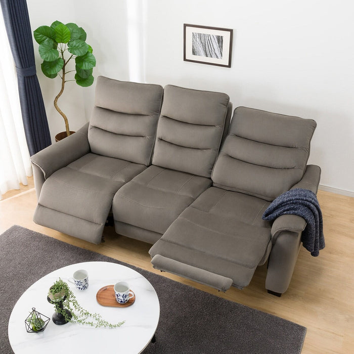 3P ELECTRIC SOFA N-BELIEVA 3 MICROFIBER GY