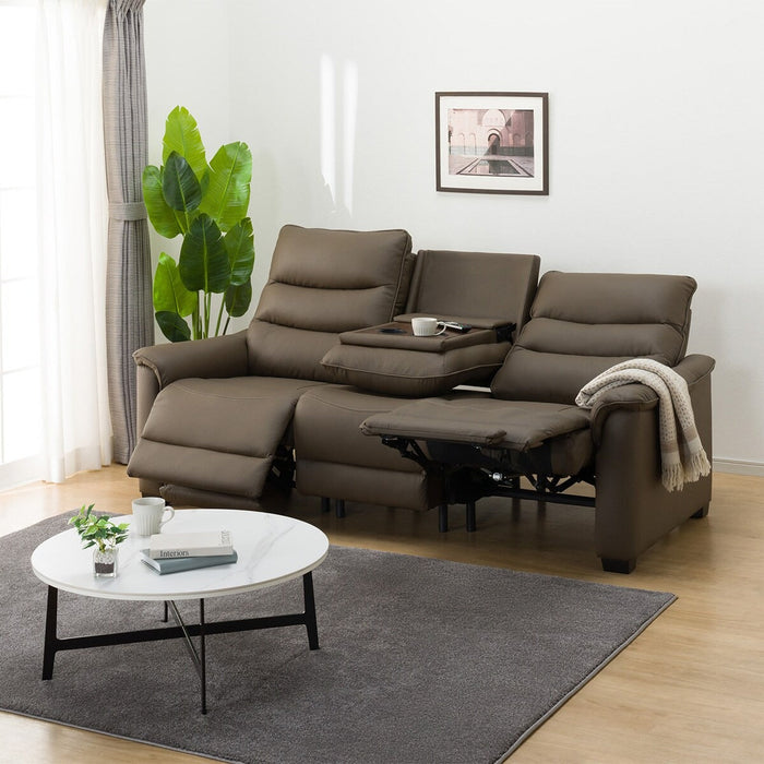 3P ELECTRIC SOFA N-BELIEVA 3 LEATHER BR