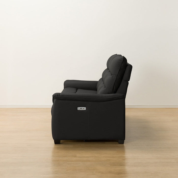 3P ELECTRIC SOFA N-BELIEVA 3 LEATHER BK
