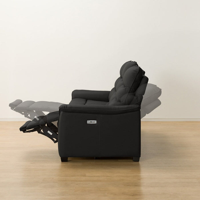 3P ELECTRIC SOFA N-BELIEVA 3 LEATHER BK