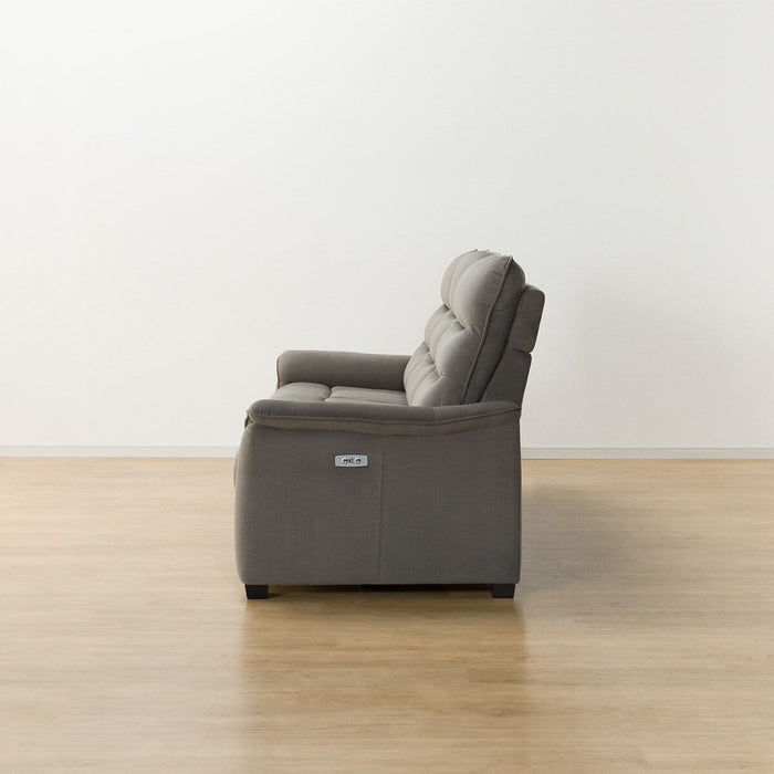 3P ELECTRIC SOFA N-BELIEVA 3 MICROFIBER GY