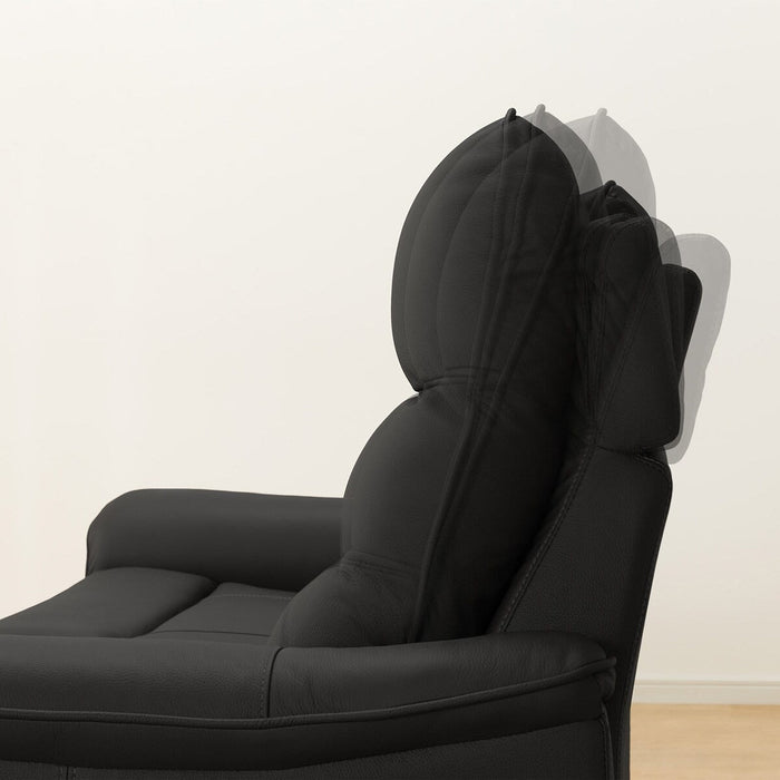 3P ELECTRIC SOFA N-BELIEVA 3 LEATHER BK