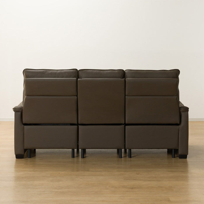 3P ELECTRIC SOFA N-BELIEVA 3 LEATHER BR