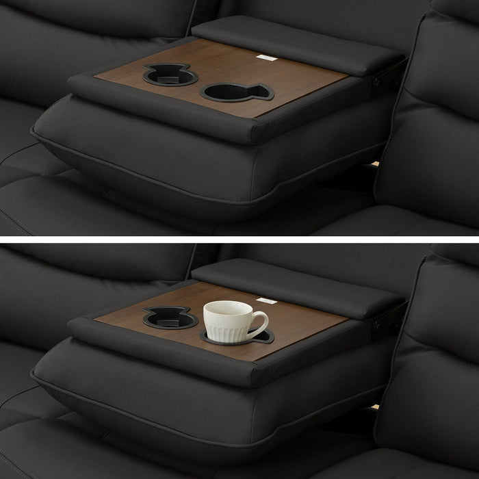 3P ELECTRIC SOFA N-BELIEVA 3 LEATHER BK