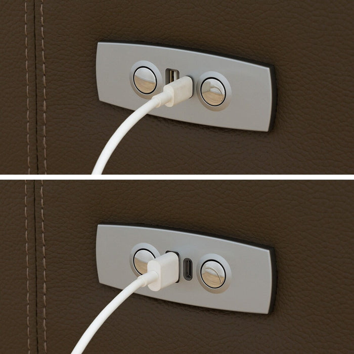 3P ELECTRIC SOFA N-BELIEVA 3 LEATHER BR