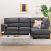 CORNER SOFA WALL3-KD LC LETHER-C1 GY