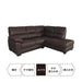 L-STYLE SOFA WALL3-KD LC LETHER-C1 DBR
