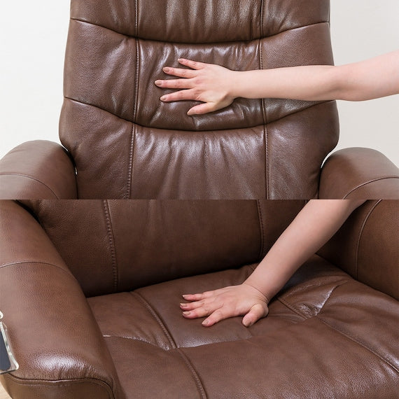 PERSONAL CHAIR ARMCHAIR  RALPH3-LEATHER DBR