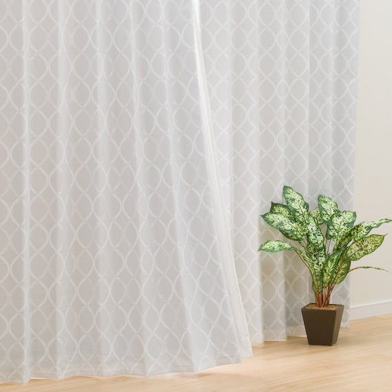 CURTAIN PATTERN2 GY 100X200X2