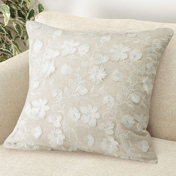 CUSHION COVER EMBROIDERY FLOWER
