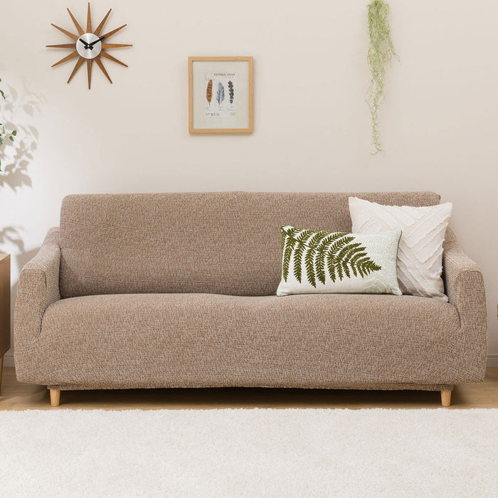 STRETCHED SOFA COVER WITH ARM RESIST2 3P BR