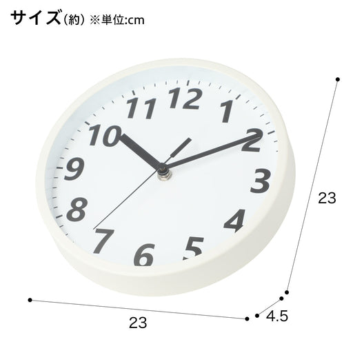 WALL CLOCK CLAIR(TY91158)23ST-WH