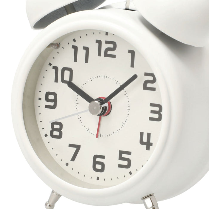 3 INCHES TABLE TWIN BELL ALARM CLOCK 03BC - PALTY BELL R-WH
