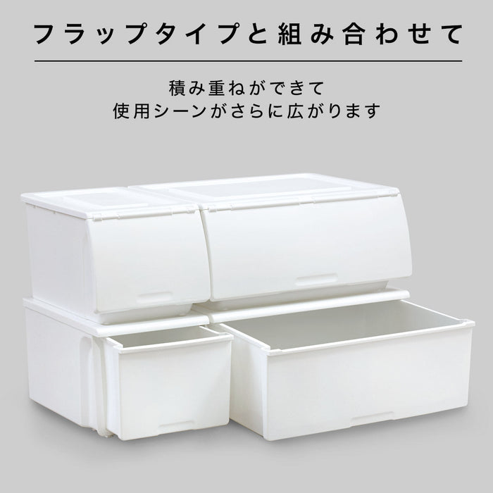 STORAGE CONTAINER DRAWER TYPE N-FLATTE-DS REG WH