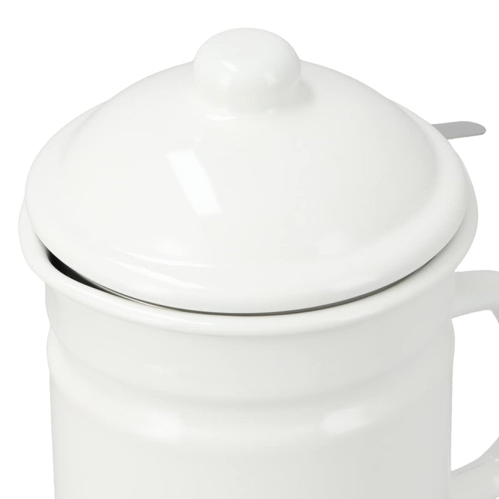 OIL POT WITH STRAINER 1.1L WH